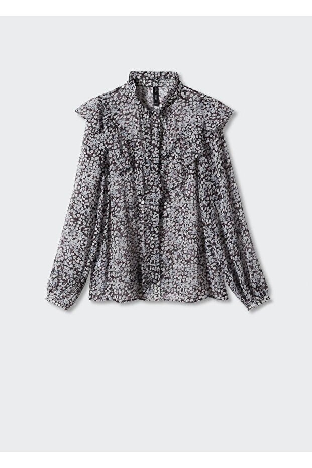 Çiçek Desenli Bluz - 3