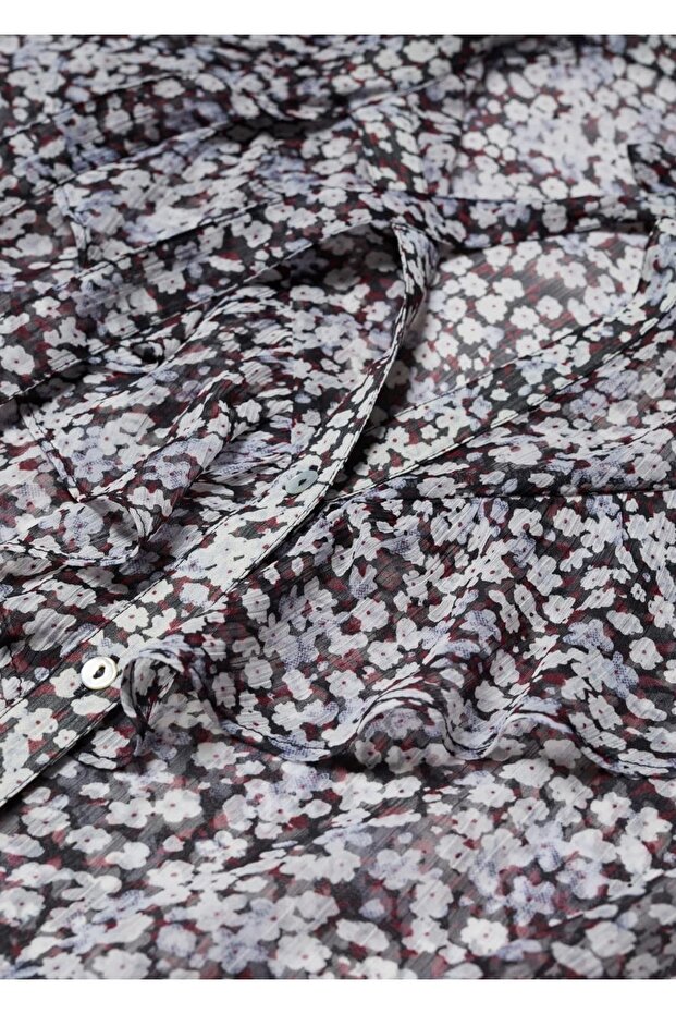 Çiçek Desenli Bluz - 6