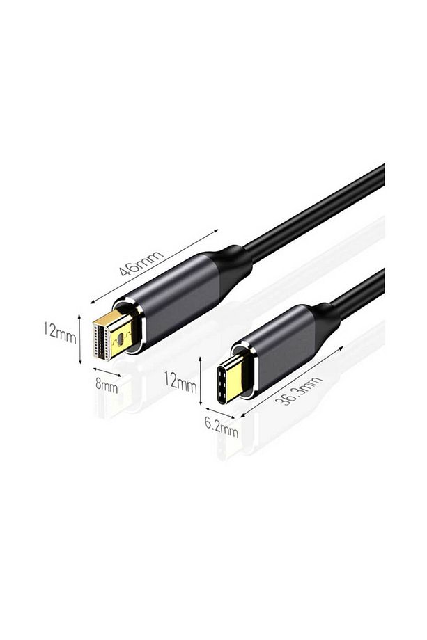 Koodmax 1.8m Usb-c Usb 3.1 Type C To Mini Displayport 4k@60hz Kablo Görüntü Aktarım Kablosu - 2
