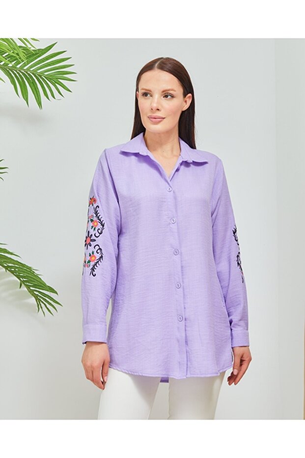 Kadın Nakışlı Gömlek - 1