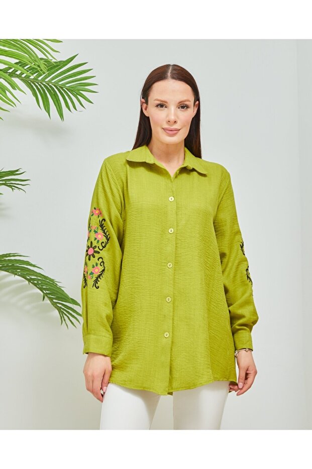 Kadın Nakışlı Gömlek - 1