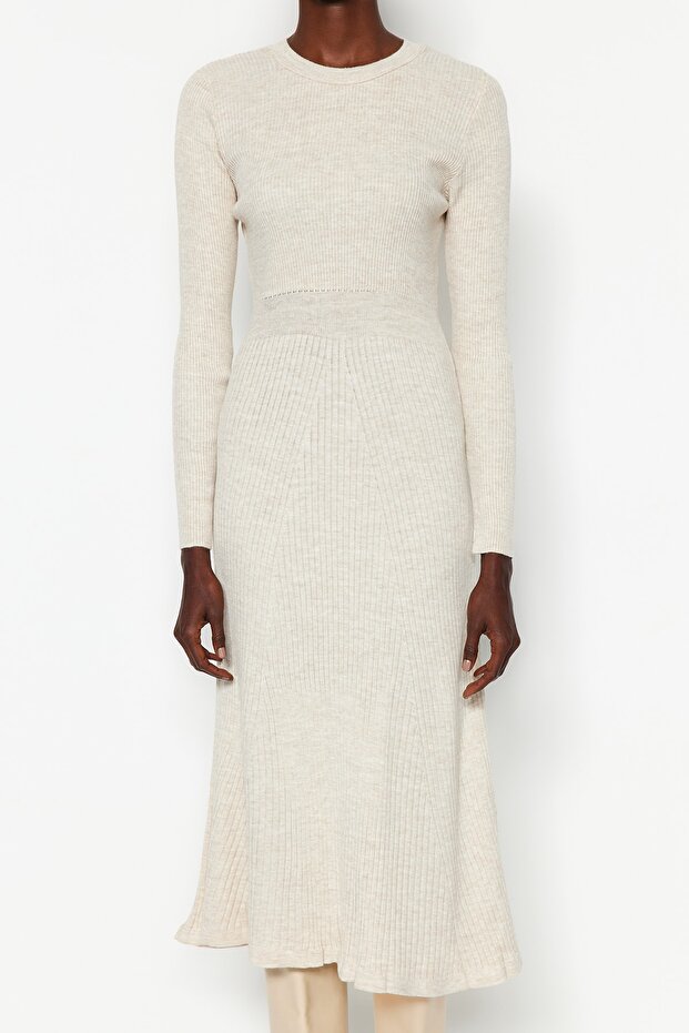 Stone Midi Knitwear Crew nyakú ruha TWOAW21EL0422 - 4