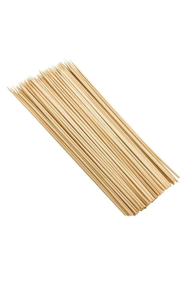 Çöp Şiş ince Bambu 25 Cm 2,5mm Tahta Şiş Çubuk Uzun 100 Adet X 2 Paket - 1