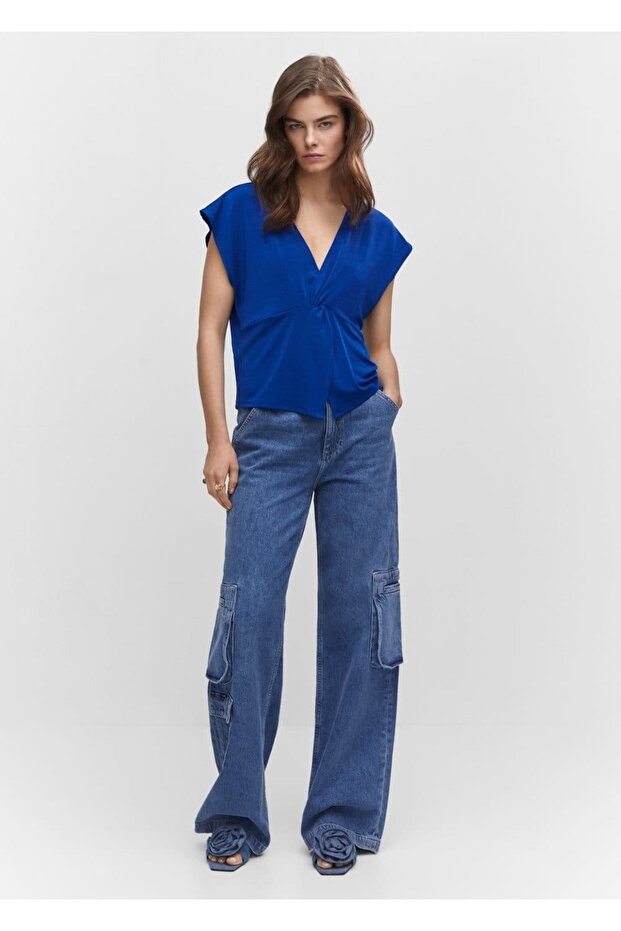 Düğüm detaylı tişört - 2