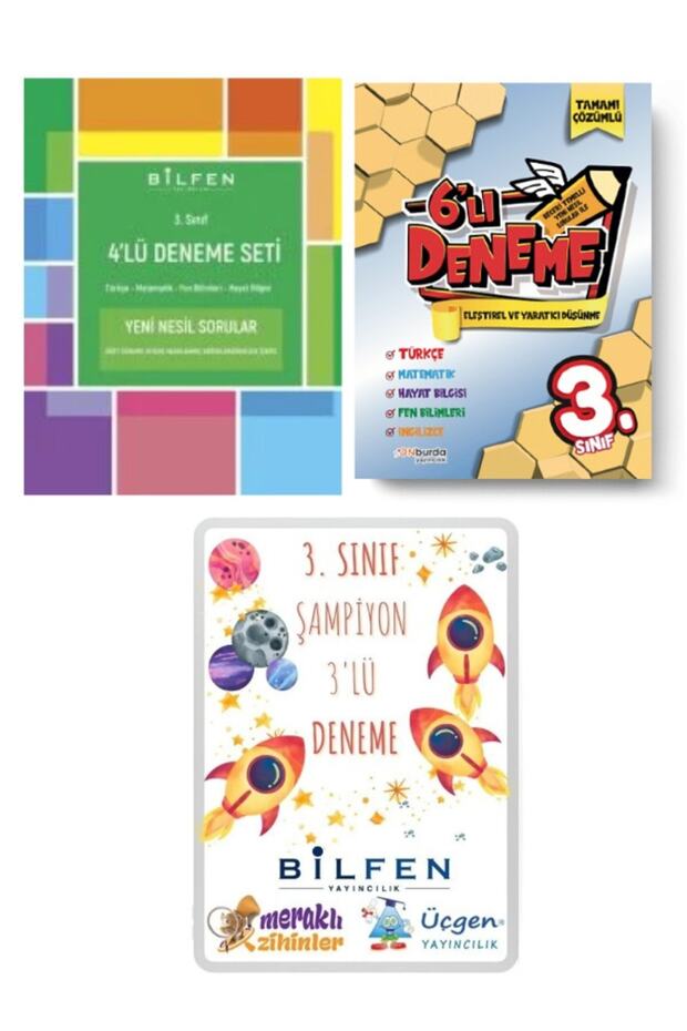 3. Sınıf 4'lü Deneme-ONburda 3. Sınıf 6'lı Deneme-3'lü Deneme(Bilfen-Meraklı-Üçgen) - 1
