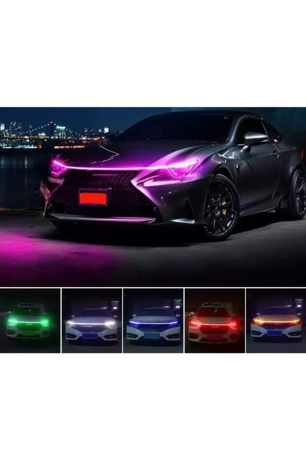 Ssangyong Kyron Drl Ön Kaput Gündüz Ledi App Ve Kumanda Kontrol 1.5 Metre Rgb Led Şerit - 3