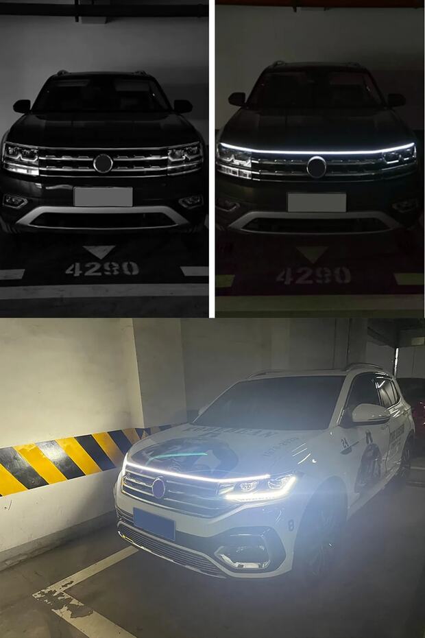 Ssangyong Kyron Drl Ön Kaput Gündüz Ledi App Ve Kumanda Kontrol 1.5 Metre Rgb Led Şerit - 8