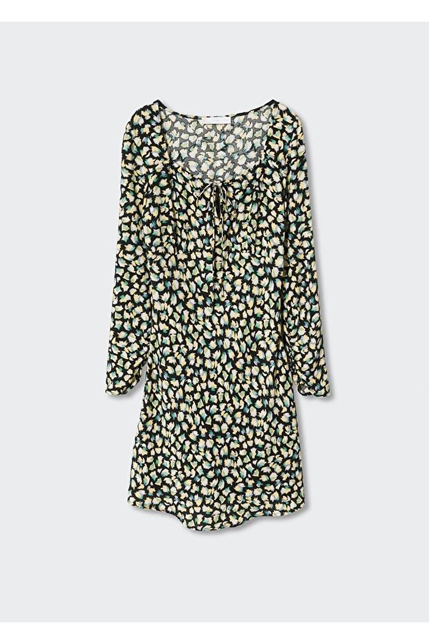 Rochie cu fundă cu model - 3