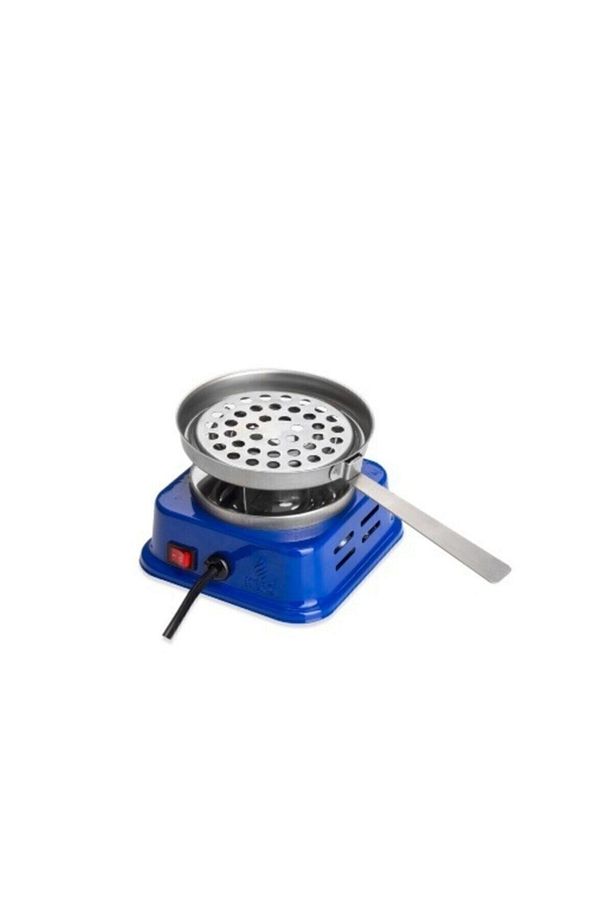 Mini Kare Elektrikli Nargile Kömürü Ocağı Mavi - 1