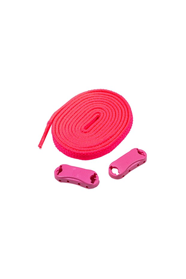 Fuchsia Elastic Smart Flexible Laces Plug and Drop Shoelaces 1 Pair 100cm - 2
