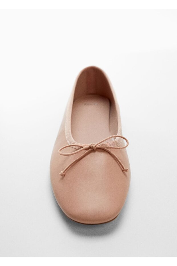 Bağ Detaylı Deri Babet - 6