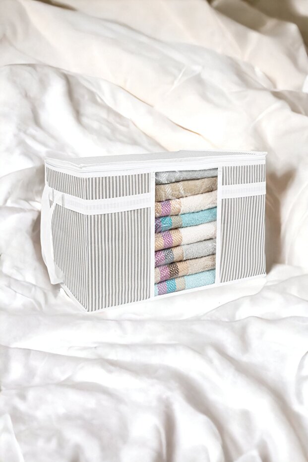 Storage Bag with Window - Pillow Case with Window - 75x40x40cm - Striped Model - 3