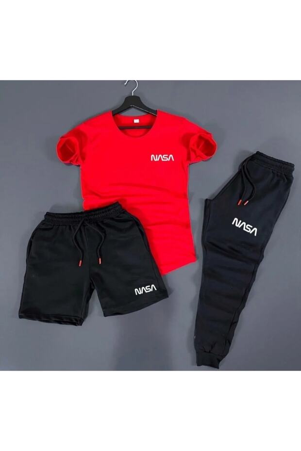 Unisex T-shirt - Sweatpants - Shorts 3-Piece Summer Tracksuit Set