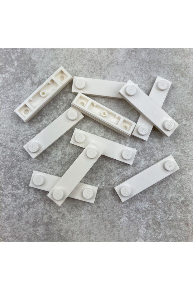 Custom MOC Accessory Plate Modified 1 x 4 Stud Groove White Brick 6 pieces to send