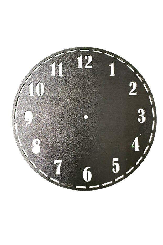 Wooden Macrame Clock Pulley Black 40 Cm