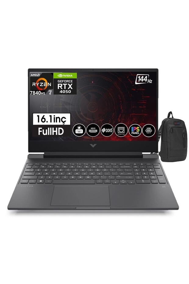 Victus Ryzen 7 7840HS 64gb DDR5 2tb SSD 6GB RTX4050 16,1 İnç 144Hz IPS FHD WIN11HOME Z7Z587EA18 - 1