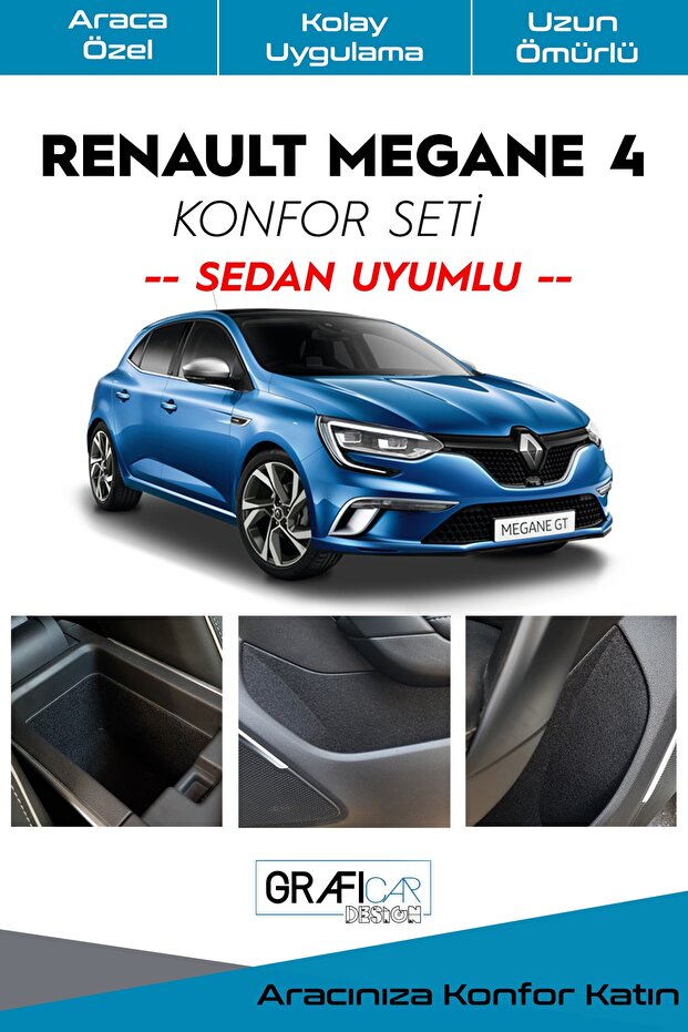 Renault Megane 4 Saloon Compatible Comfort Set - Fabric Inside Car Insulation Covering