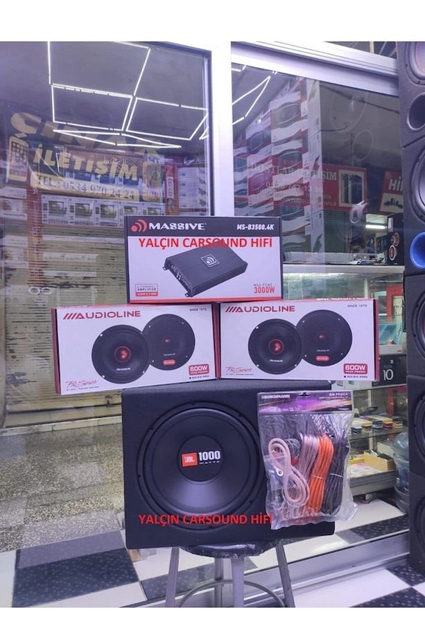 Jbl 1000w Woofer Massive Amfı 16cm Midrange Set Kablo - 1