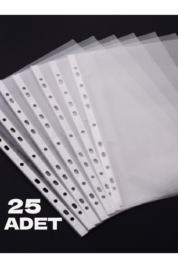 25 Adet A4 Şeffaf Dosya Föy Poşet Dosya - 1