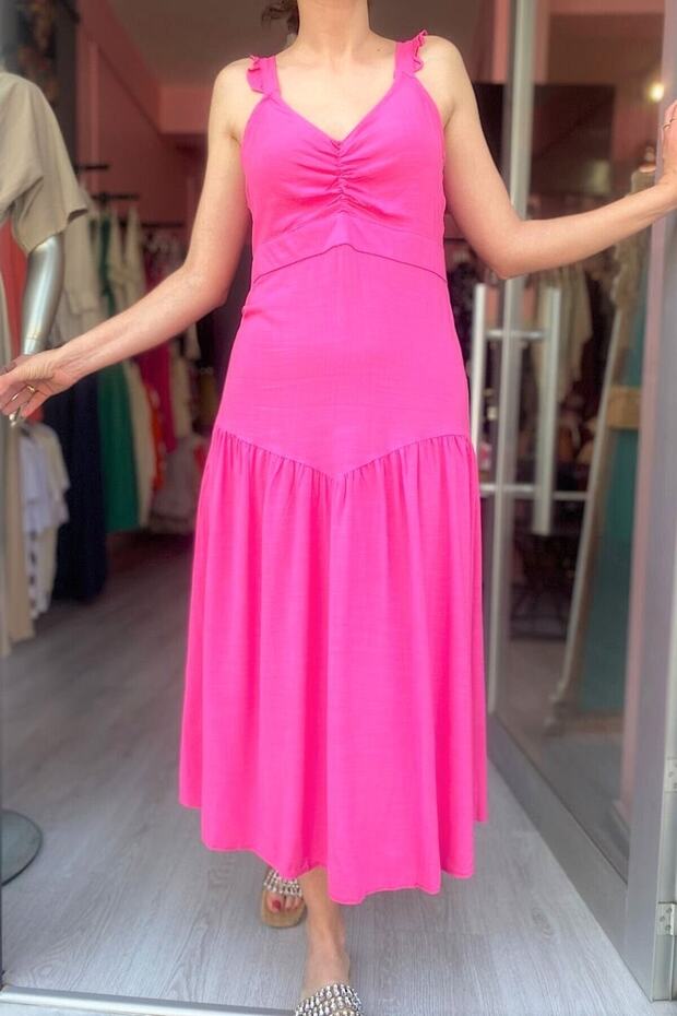 Fırfır Askılı Elbise - 2