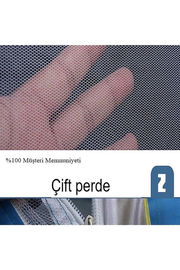 2'li Set Araba Şişme Yatak Pompalı Ve 6 Kişilik Kamp Çadırı 220x250x150 Çift Kişilik Kamp Yatağı - 8