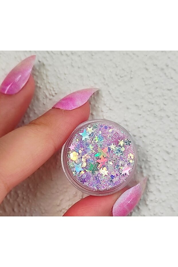 Pink Self-Stick Makeup Glitter-Pink Galaxy