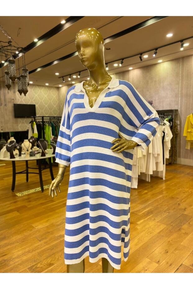 Triko Elbise Blue - 2