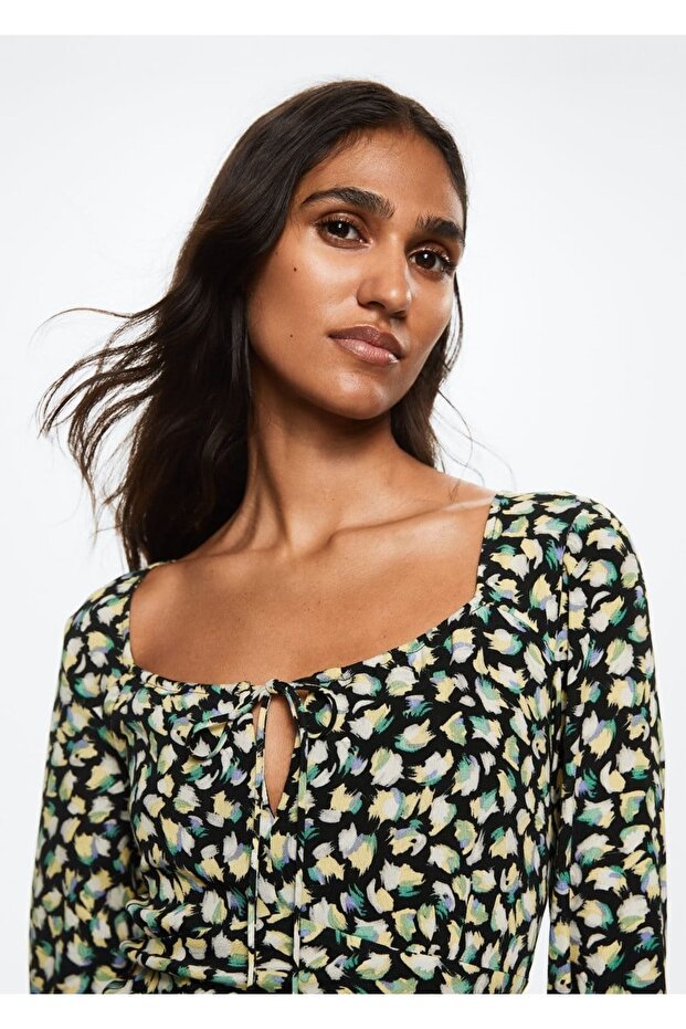 Rochie cu fundă cu model - 6