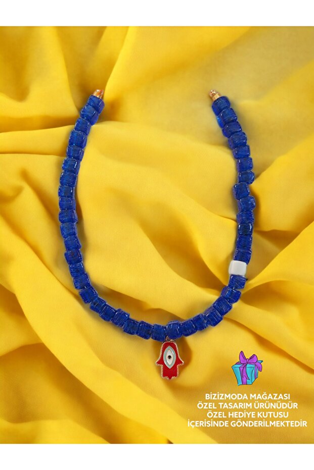 Bodrum Glass Bead Serenay Glass Necklace Evil Eye Bead Necklace