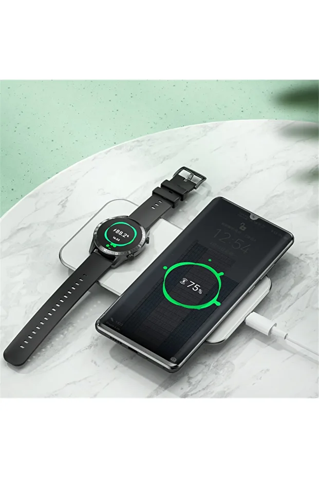 Kablosuz Şarj Standı (HUAWEİ WATCH) Taşınabilir 2 In 1 - 1