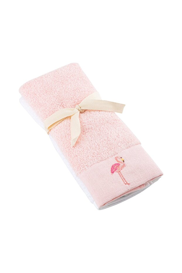 Bestickte Baumwollhandtücher im 2er-Pack, 30 x 50 cm - 4