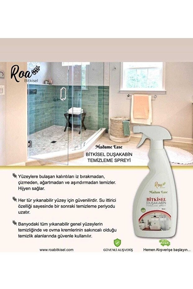 Bitkisel Duşakabin Temizleme Spreyi 750ml - 2