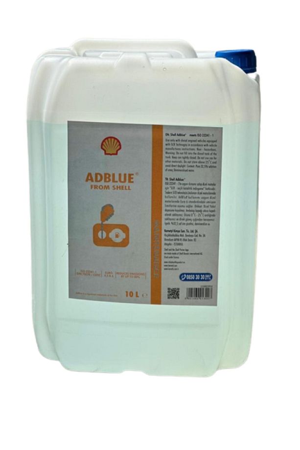 2023 Üretim Shell Adblue, 10 L. Dizel Araçlar Için Emisyon Düşürücü - 2
