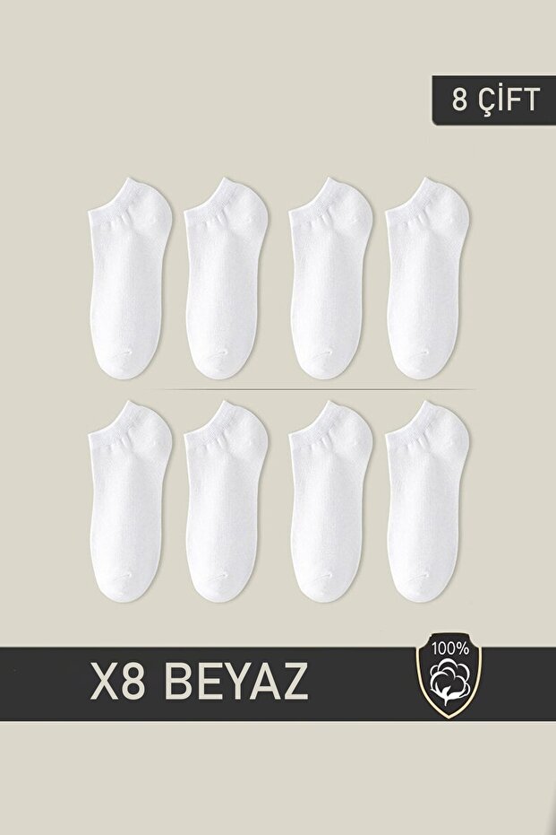 BGK Patik Çorap 8 Çift Beyaz (8 ÇİFT)
