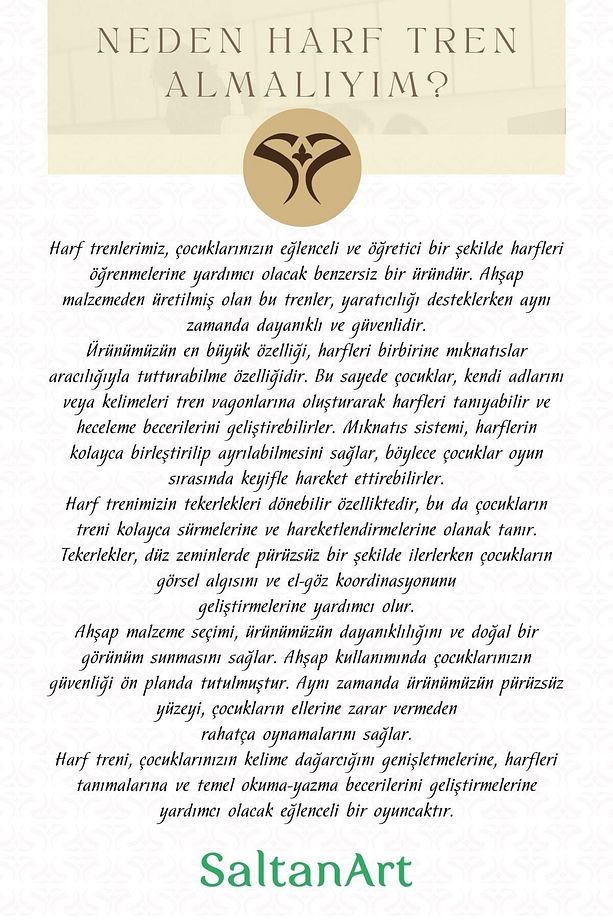 Ahşap, Mıknatıslı ve Döner Tekerli Neodyum Mıknatısla Yapışan İsim Yazılabilir Harf Tren S Harfi - 6