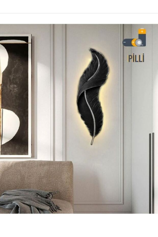 Pilli Dekoratif Tüy Led Aplik - 1