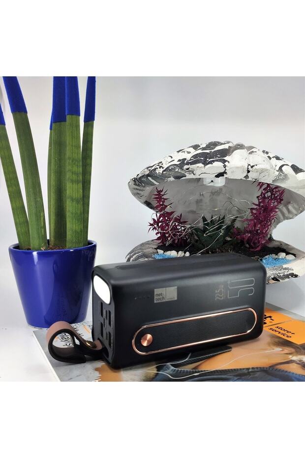 50.000 Mah Powerbank 22.5w 3.0 4 Usb Micro Type-c Lightning Girişli El Fenerli - 1
