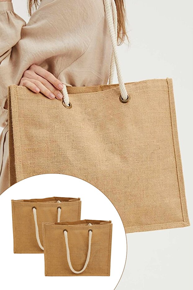 2 Jute Shopping Bags