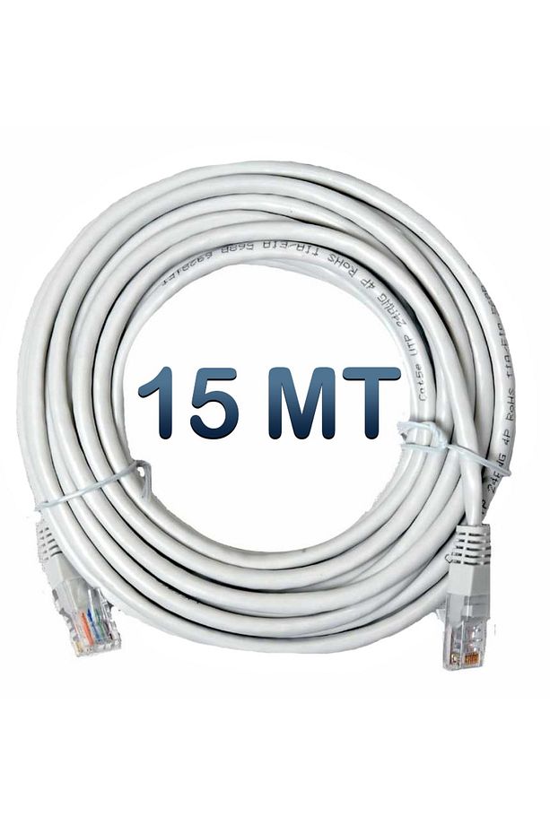 CAT 5 Lan Ethernet Kablosu 15 Metre Fabrikasyon - 1