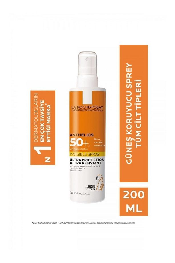 Anthelios Invisible SPF 50 Hassas Ciltler İçin Sprey Formunda Vücut Güneş Koruyucu Sprey 200 ml. - 1