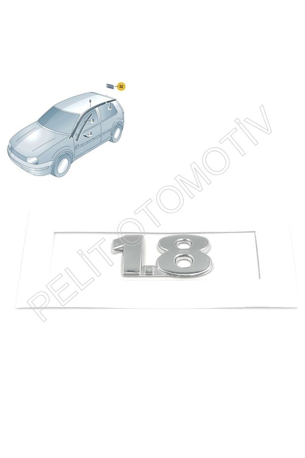 Golf 4 Trunk Lid 1.8 Chrome Lettering 3B0853675