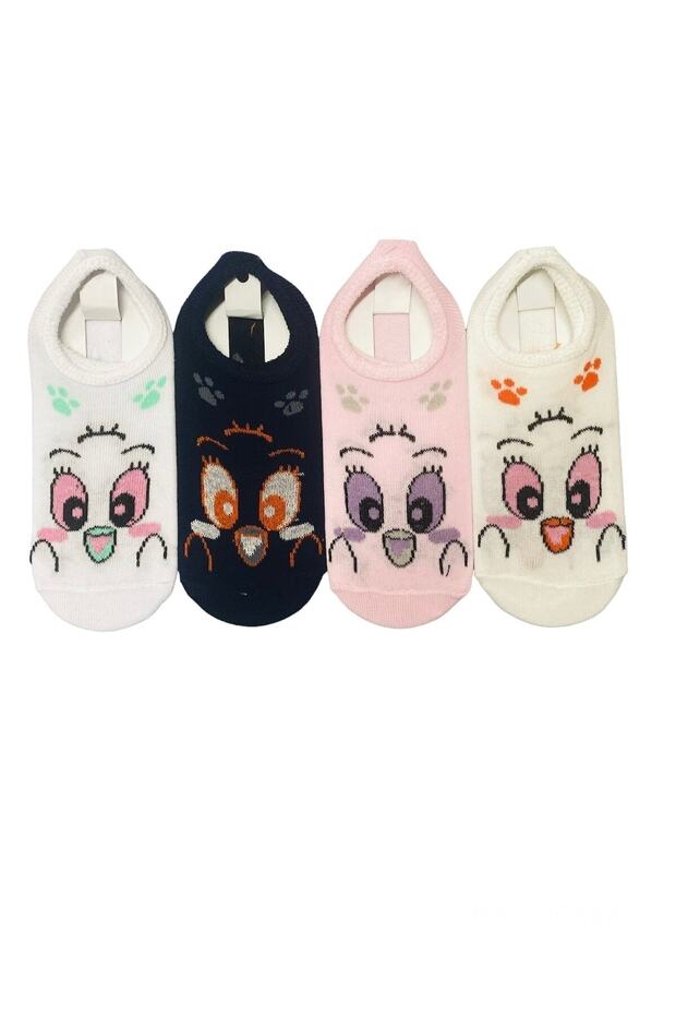 Girl's 4 Pairs Cotton Ballerina Socks