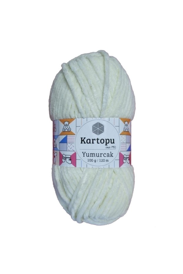 Yumurcak Velvet Yarn 100 Gr 1 Piece K011 Cream