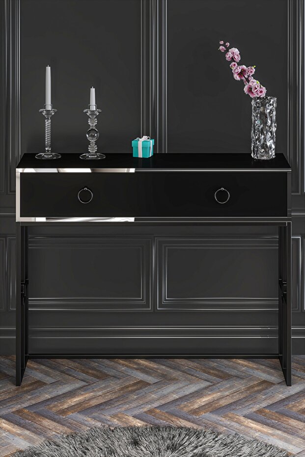 Cassandra Dresuar Siyah Gümüş Bant Siyah Demir - 2