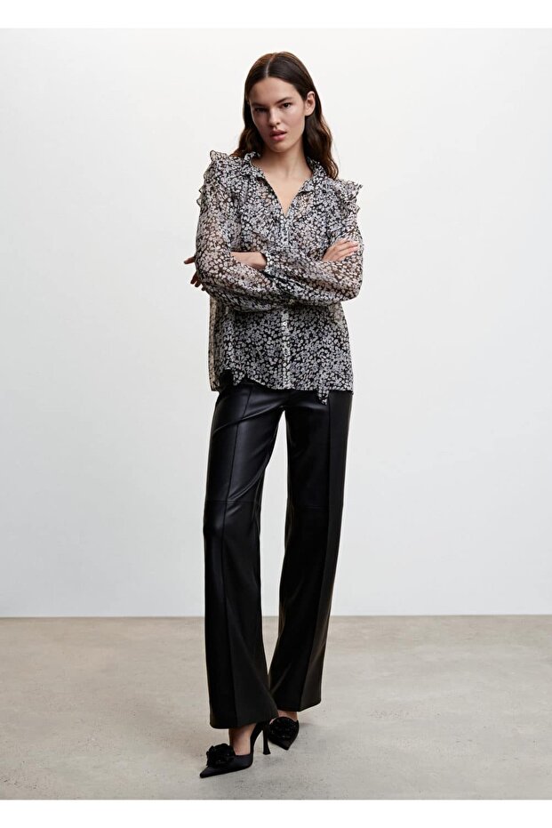 Çiçek Desenli Bluz - 2