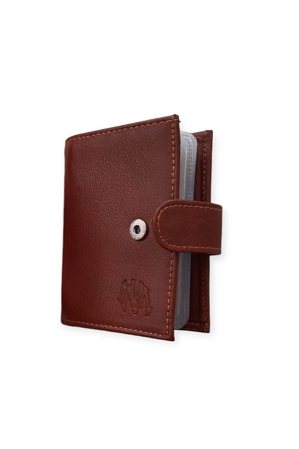 Lüks Deri Kartlıklı Cüzdan - Dikey Çıtçıtlı Model - 5