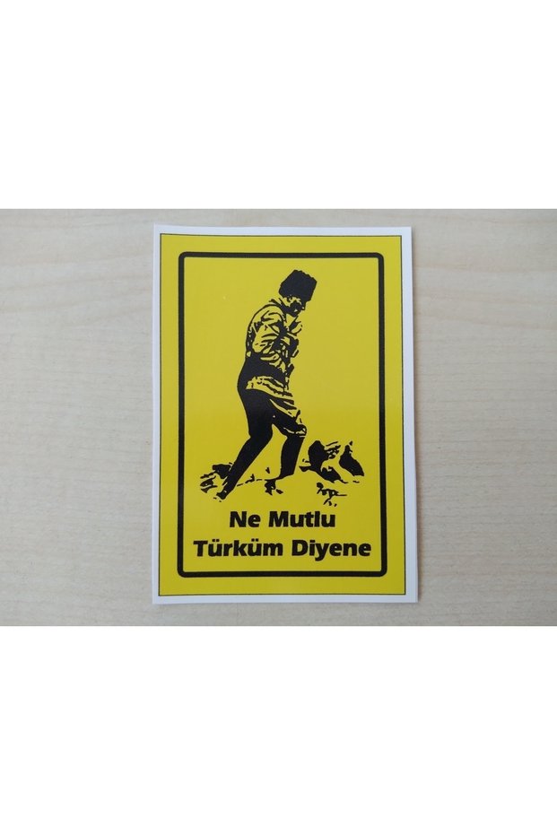 K. ATATURK STICKER Yellow 9x6cm (PRICE FOR 2 PIECES) ATATURK SILHOUETTE, COCATEPE ATATURK STICKER, STICKER