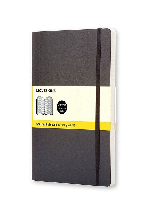 Cep Boy Siyah Yumuşak Kapak Kareli Defter 192 Sayfa - 1
