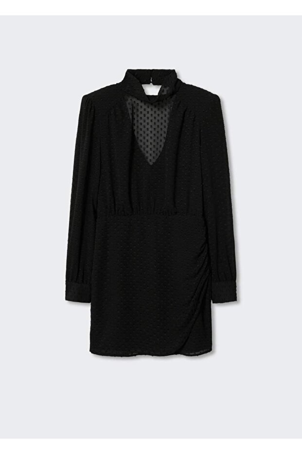 Sırtı Açık Plumeti Elbise - 3