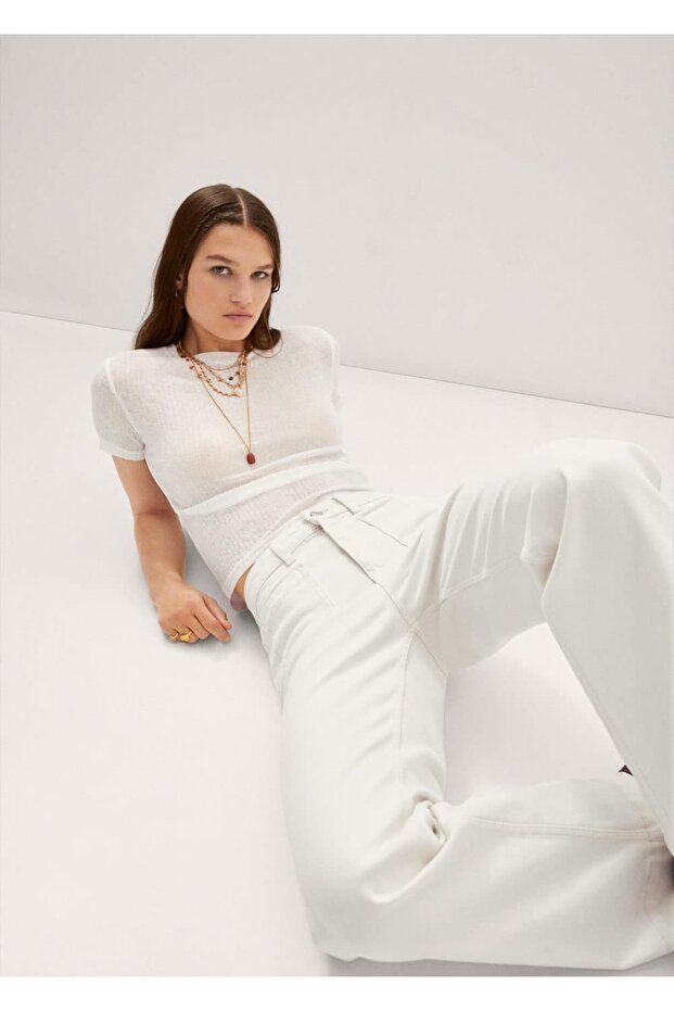 İnce örgülü tişört - 5